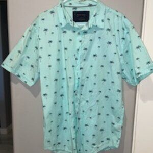 Aqua color Hawaiian shirt
